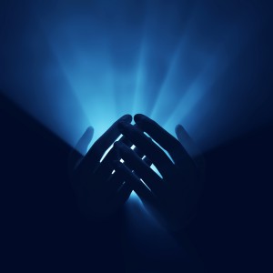 silhouetted hands