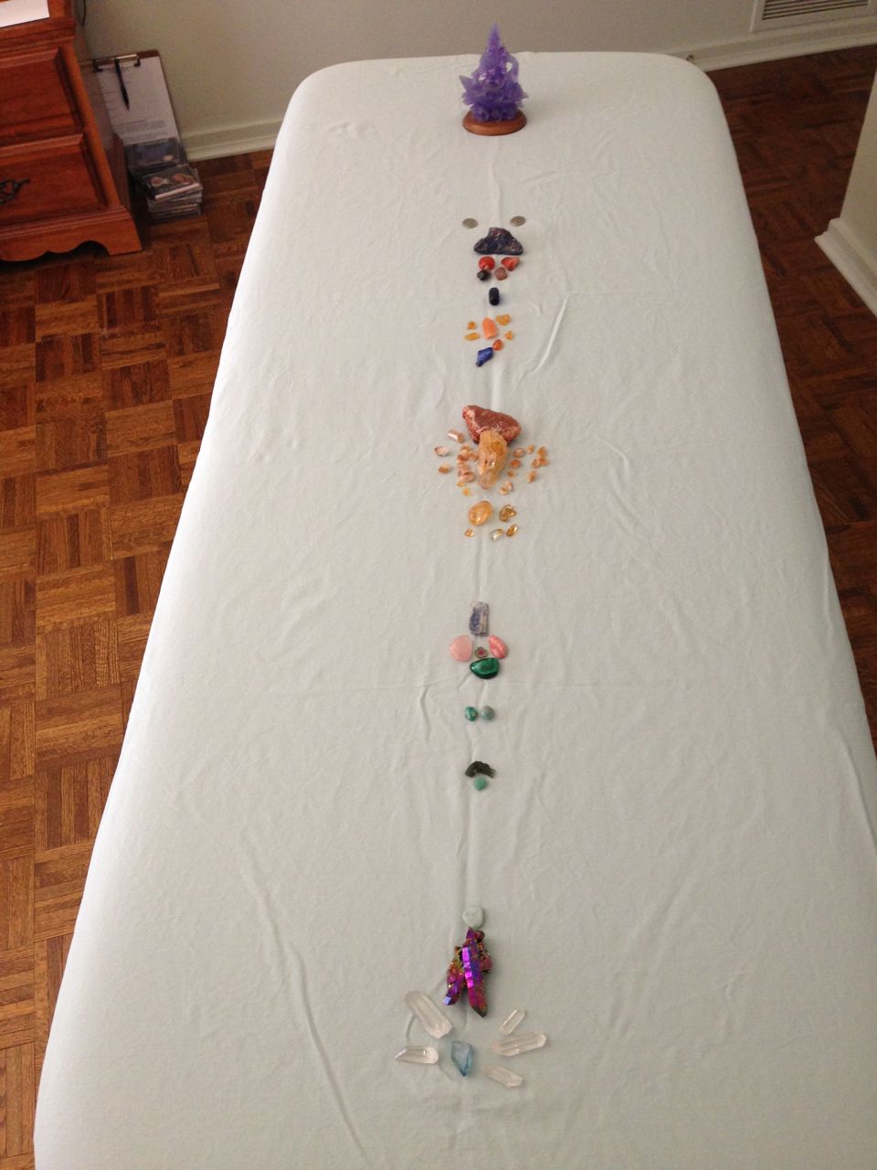 Crystal layouts for distance healings photograph