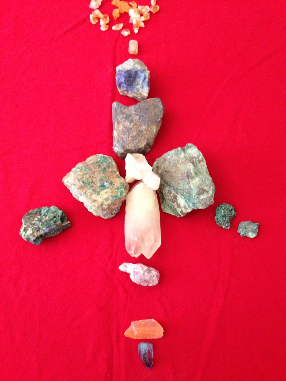 Crystal layouts for distance healings photograph