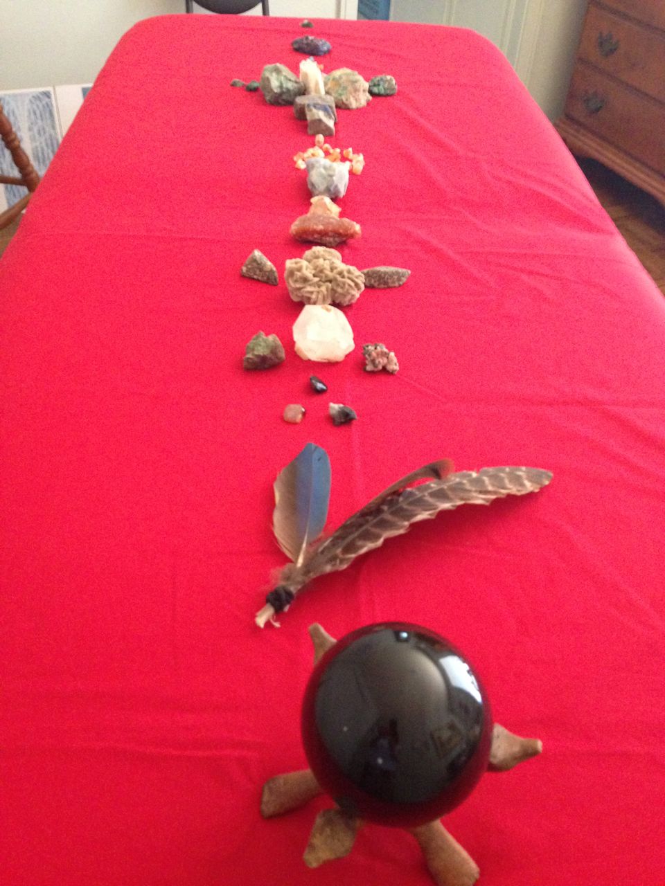 Crystal layouts for distance healings photograph